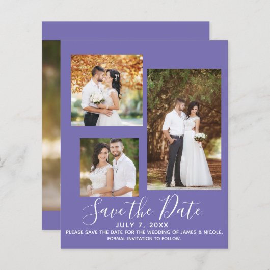 Minimale Kleur Moderne Berichten Foto opslaan Datu (Voorkant / Achterkant)