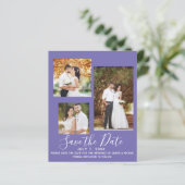 Minimale Kleur Moderne Trouwfoto Save the Date (Staand voorkant)