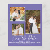 Minimale Kleur Moderne Trouwfoto Save the Date (Voorkant)