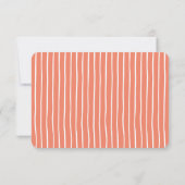 Minimale kleur zalm | Bruiloft RSVP Maaltijd Keuze (Achterkant)