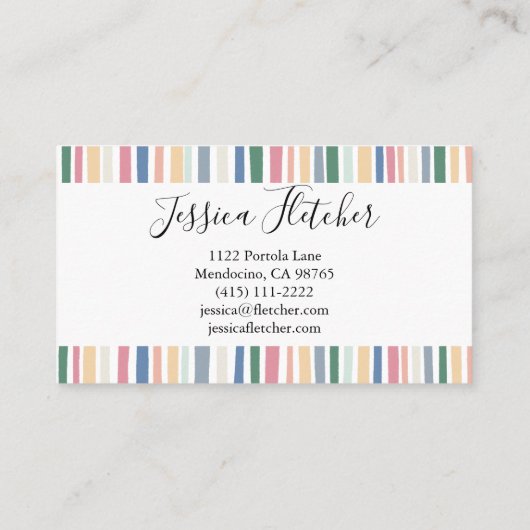 Minimale kleurafslag kleverend visitekaartje (Achterkant)