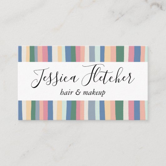 Minimale kleurafslag kleverend visitekaartje (Voorkant)