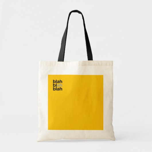 Minimale Kleurblok Tote Tas – Blah Blah Blah (Voorkant)