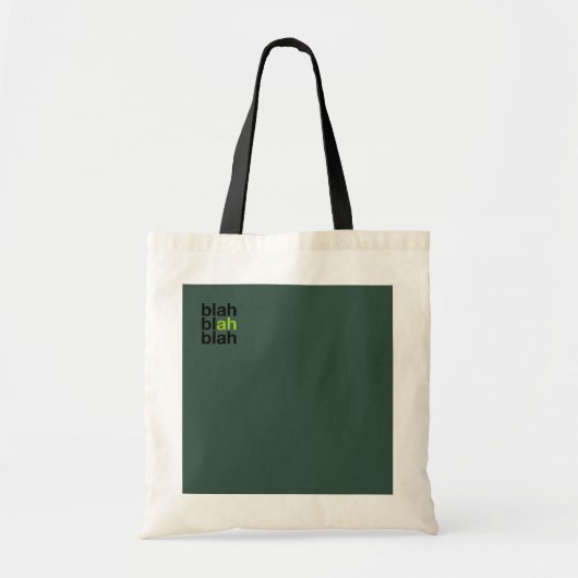 Minimale Kleurblok Tote Tas – Blah Blah Blah (Voorkant)