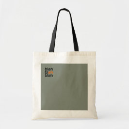 Minimale Kleurblok Tote Tas – Blah Blah Blah