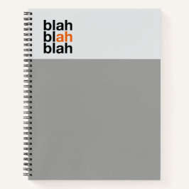 Minimale Kleurenblok Notitieboek – Blah Blah Blah