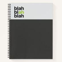 Minimale Kleurenblok Notitieboek – Blah Blah Blah