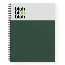 Minimale Kleurenblok Notitieboek – Blah Blah Blah