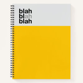 Minimale Kleurenblok Notitieboek – Blah Blah Blah