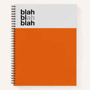 Minimale Kleurenblok Notitieboek – Blah Blah Blah