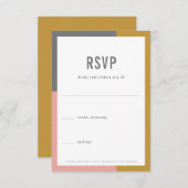 Minimale kleurenblokkering RSVP kaartje (Voorkant / Achterkant)