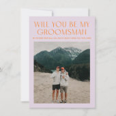 Minimale Kleurenpalet Foto Bruidsjonker Info Kaart (Voorkant)