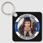 Minimale kleurenreünie: zwart-wit sleutelhanger (Voorkant)