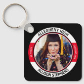 Minimale kleurenreünie: zwart-wit sleutelhanger (Voorkant)