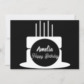 Minimale kleuring van de Birthday Cake Party Feestdagenkaart (Voorkant)