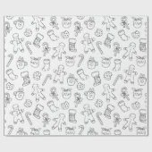 Minimale kleuromslag met kerstfeestdag cadeaupapier (Vlak)