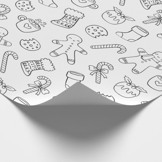 Minimale kleuromslag met kerstfeestdag cadeaupapier (Hoek)