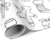 Minimale kleuromslag met kerstfeestdag cadeaupapier (Rol Hoek)