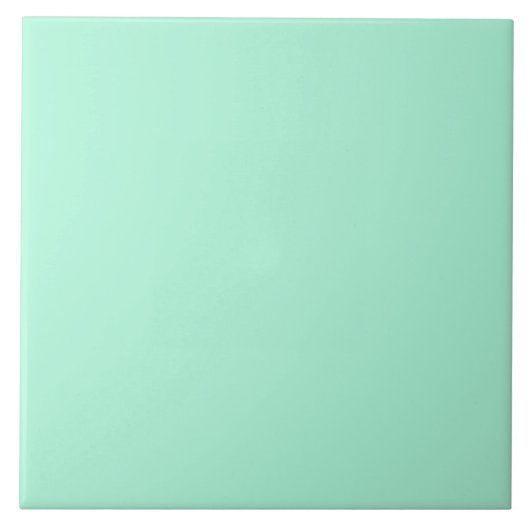 Minimale kleuromvang van pasta-groene Mint Solid C Tegeltje (Voorkant)