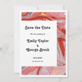 Minimale kleurrijke artistieke Abstracte moderne b Save The Date (Voorkant)