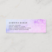 Minimale kleurrijke grunge met monogram mini visitekaartje (Achterkant)