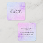 Minimale kleurrijke grunge vierkante visitekaartje (Voorkant / Achterkant)