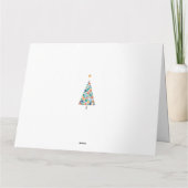 Minimale kleurrijke kerstboomkerstkaart kaart (Achterkant)