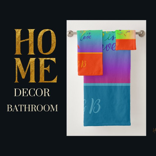 Minimale kleurrijke LGBTQ Gay Pride maand Bad Handdoek