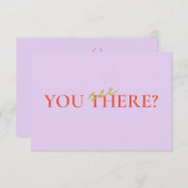 Minimale Kleurrijke Oranje Script Responskaart RSVP Kaartje (Voorkant / Achterkant)