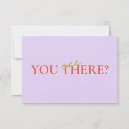 Minimale Kleurrijke Oranje Script Responskaart RSVP Kaartje