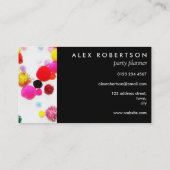 Minimale kleurrijke poompokken visitekaartje (Achterkant)