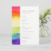 Minimale kleurrijke regenboogweddenschap kaart (Staand voorkant)