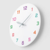 Minimale kleurrijke wandklok (Hoek)