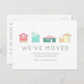 Minimale kleurrijke woningen die aankondiging verp (Voorkant / Achterkant)