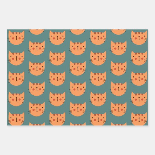 Minimale kleverige kattenpasta inpakpapier vel (Voorkant)