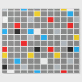 Minimale klonen van de retro-mozaïekkleur cadeaupapier (Vlak)