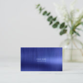 Minimale Kobalt Sapphire Blue Metallic Steel VIP Visitekaartje (Staand voorkant)