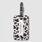 Minimale Koe Afdrukken Moderne Aangepast Bagagelabel (Voorkant (verticaal))