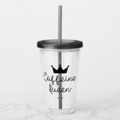 Minimale koehandel met cafeïne Queen, minimalistis Acryl Drinkbeker (Voorkant)