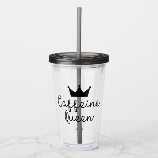 Minimale koehandel met cafeïne Queen, minimalistis Acryl Drinkbeker (Voorkant)