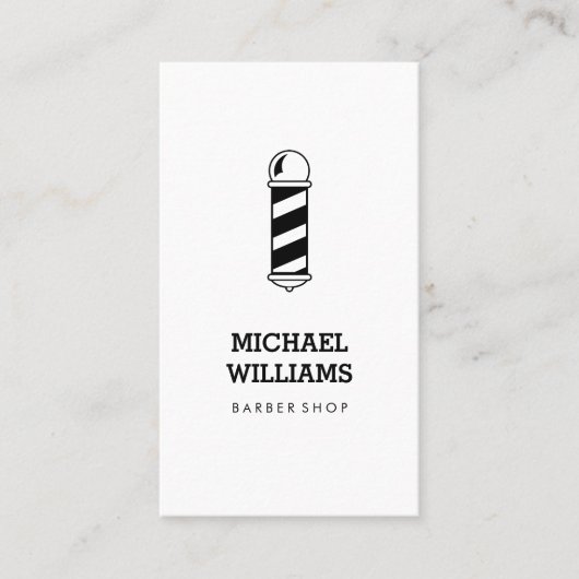 Minimale koel Modern Barber Shop Visitekaartje (Voorkant)