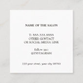 Minimale Koele Blauwe Witte Strepen Bobby Pin Hair Vierkante Visitekaartje (Achterkant)