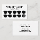 Minimale Koffie Loyalty-kaarten Klantenkaartje (Voorkant / Achterkant)