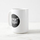 Minimale koffie met eigen zakelijke Logo Koffiemok (Voorkant links)