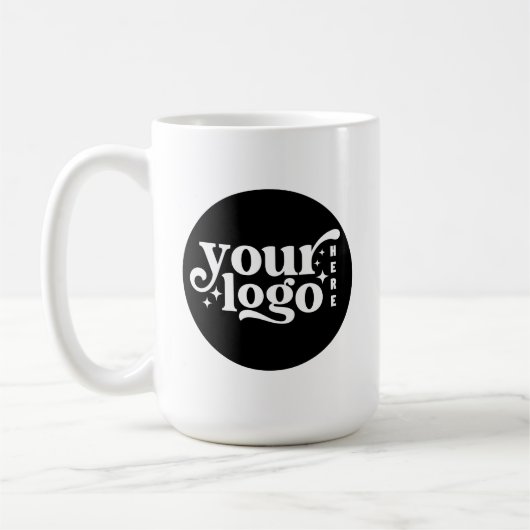 Minimale koffie met eigen zakelijke Logo Koffiemok (Links)
