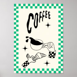 Minimale koffie muur kunst poster | Moderne keuken