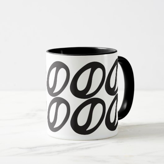 Minimale koffieboon mok (Voorkant rechts)