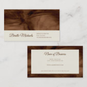 Minimale koffiebruine liquide eenvoudige Barista e Visitekaartje (Voorkant / Achterkant)