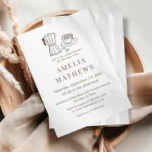 Minimale koffiethema baby shower