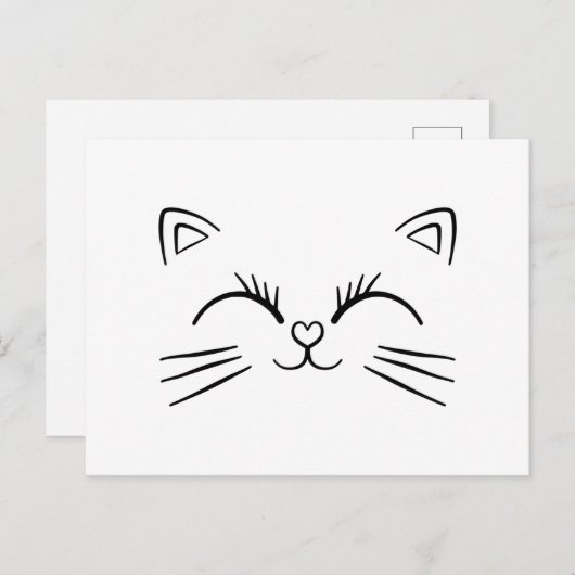 Minimale kookloopvlakkerlijn briefkaart (Voorkant / Achterkant)